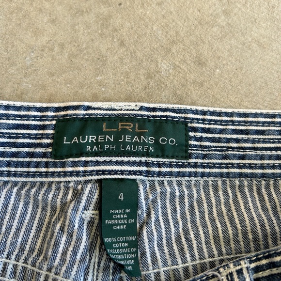 Ralph Lauren Striped Blue Women's Shorts Size 4 100% Cotton - Picture 10 of 10
